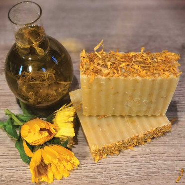 Pas de Souci - Savon naturel saponifié à froid au macérât de calendula